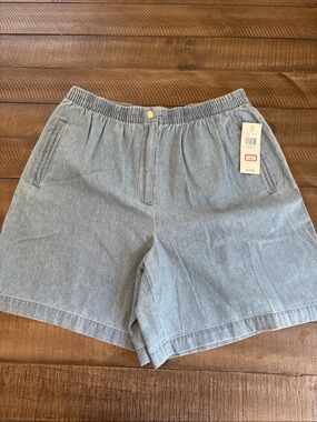 Karen Scott Light Blue Denim Bermuda Shorts